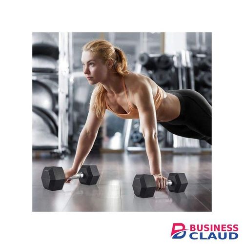 5KG Dumbbell Men's & Women's Fitness Hexagon Rubber Weight -2PCS