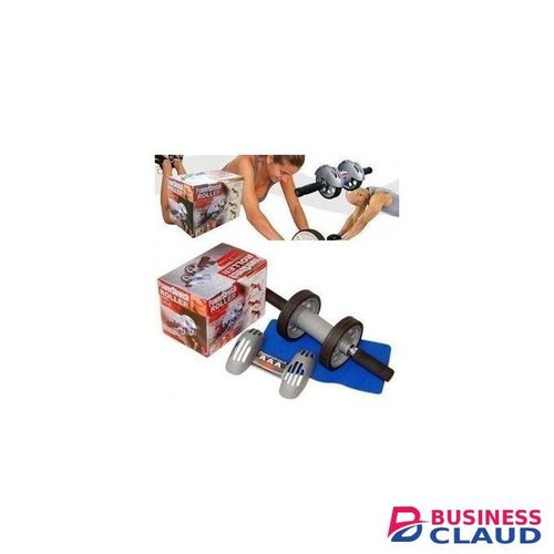 Power Stretch Roller Heavy Duty Spring Reflexive Effect Double Wheel Total Body Exerciser AB Rolle