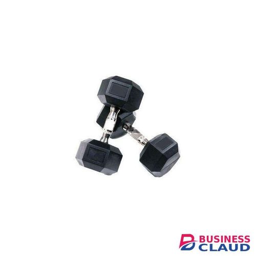 5kg Dumbbells - Hexagonal Rubber Dumbell Body Building Gym/ Home Work Out Weights