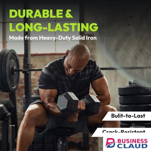 10 kgs Hexagon Dumbbells hand Weight Set Fitness and strength training for home/office/gym workout, great for arms, chest, back, core, and legs