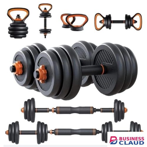 30kgs Multifactional Adjustable Dumbbells Weight Set -Dumbbell, Barbell, Kettlebells, Push-up, Push Up Stand And Ab Roller For Workout Home Fitness Equipment