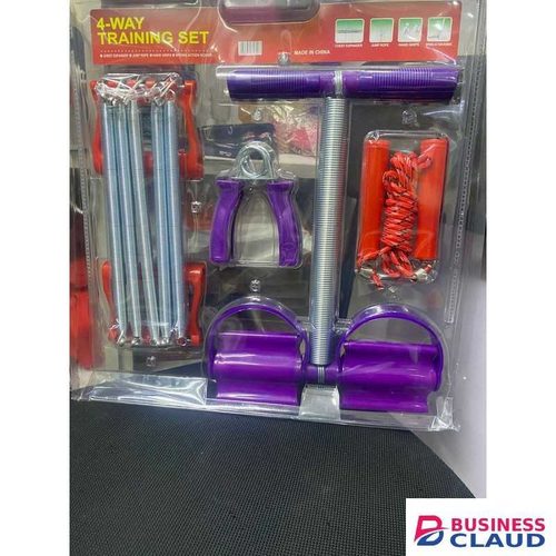 High Quality 4-Way Training Set WITH CHEST EXPANDER,HAND GRIP,SKIPPING ROPE