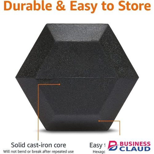 15kg Rubber Hexagon Dumbbell Set Hand Weights For Strength Training, Weight Loss, Workout Bench, Gym Equipment, And Home Workouts