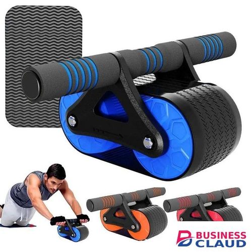 Fitness Ab Roller Coaster Wheel with Automatic Rebound – Double-Wheeled Core Trainer for Belly Fat Burn, Abs Sculpting & Full Body Strength Training