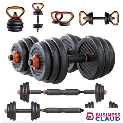 50kg- 6 In 1 Multifunctional Adjustable Dumbbells, Kettle Bell Weights Set With Connector, Used As Dumbbells,Barbell, Kettlebells, Roller,Push Up Stand, Weight Plate, Fitness Exercises For Home Gym Suitable Men/Women