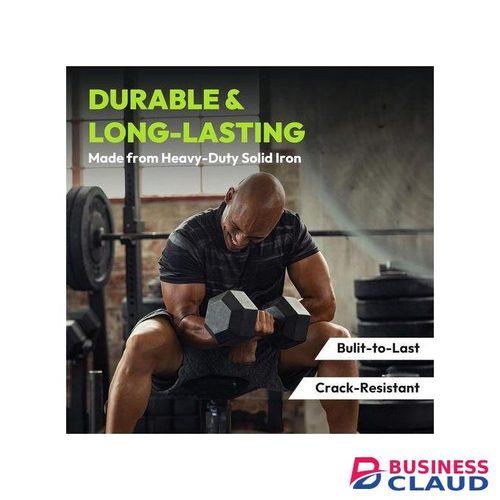 A Pair Of 10 Kgs, Two Pieces Hexagon Dumbbells Hand Weight Set Fitness And Strength Training For Home/office/gym Workout, Great For Arms, Chest, Back, Core, And Legs