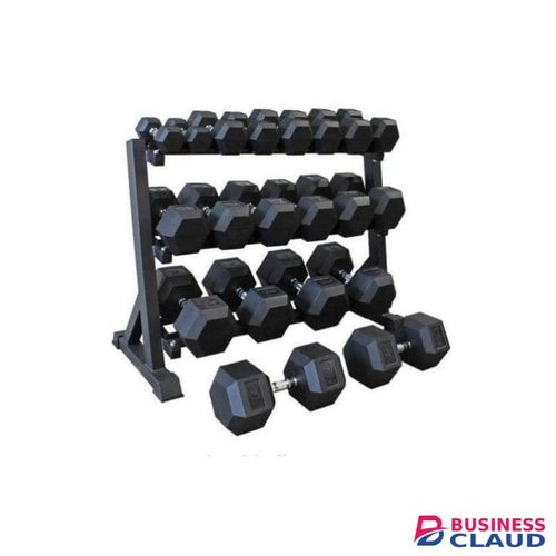 Hexagonal Dumbbell Set, 15kg Rubber Encased Exercise & Fitness Dumbbells, Weights Dumbbells Set of 2, Hand Weight for Strength Training ( a pair)