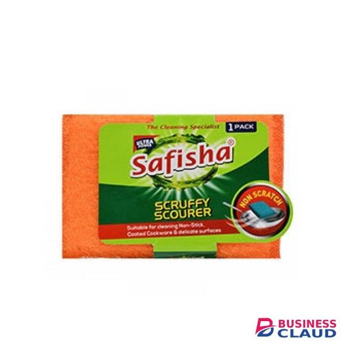Safisha Scruffy Plastic Sponge (1 Piece) Textured Scrubbing Sponge Effective Kitchen Cleaning Ideal for Dishes, Pots & Pans Wholesale Carton (72 Units Available)