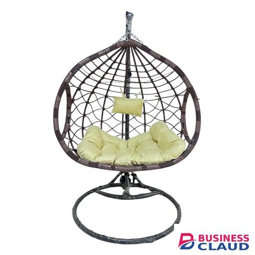 Two-seater outdoor hanging hammock (double egg chair)