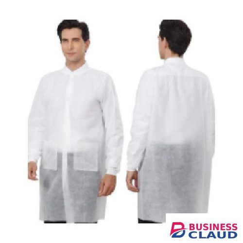 Disposable Dustcoat 300gsm, Pack Of 10, Adult Size With Collar & Pocket