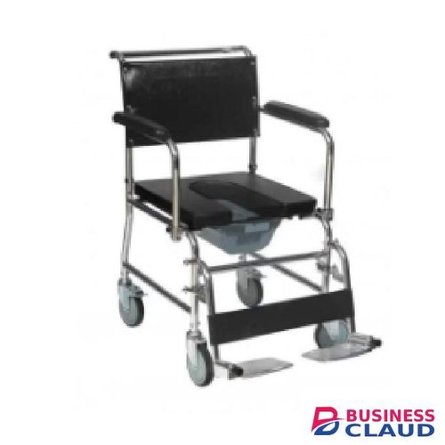 Powder Coated Commode Chair, Flip Down Armrest, Detachable Legrest