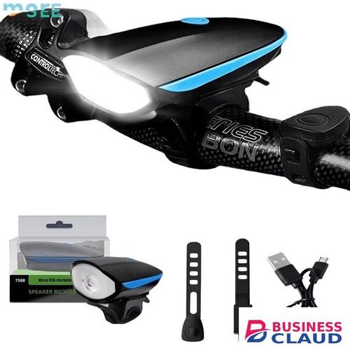 Led Head Light 3 Colours 250LM Waterproof USB Rechargeable Electric Bell Bicycle Light