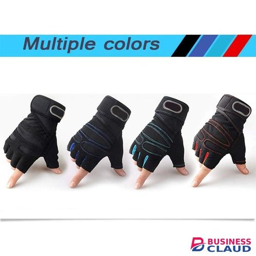 Sport Training Fingerless Gloves, Dumbbells Gym Weightlifting Gloves, Half Finger Fitness Workout Palm Protect