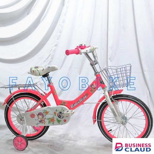 Bike Babyride Bicycle Size 16 with Training Wheels & Basket – Blue 4 to 7 yrs