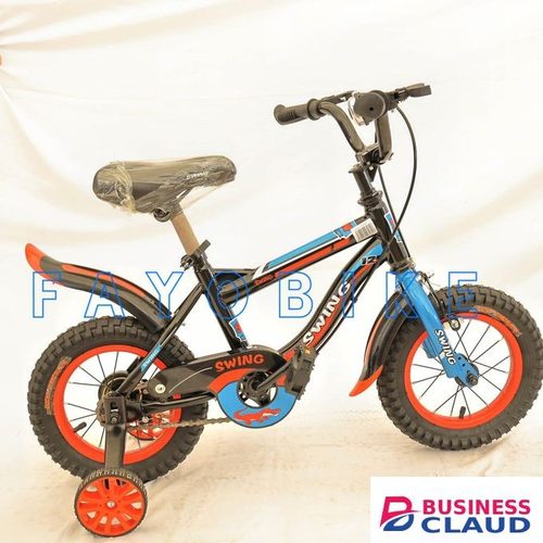 Bike Swing Bicycle Size 12 with Training Wheels & Basket – Blue (2-4Yrs)