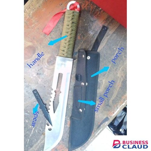 Heavy duty Tactical for camping, hiking and outdoor with a spear