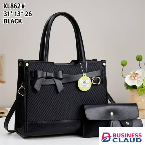 3 IN 1 Stylish fashionable leather handbag and 2 purse for women