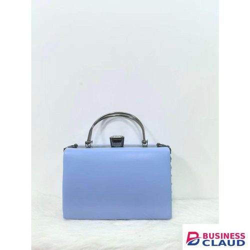 Light blue handbag PU leather structured handbag