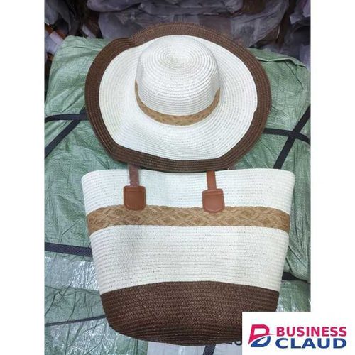 Summer Straw Woven Beach Bag And Hat Set – Chic Design With a Hat Multi-Use Style