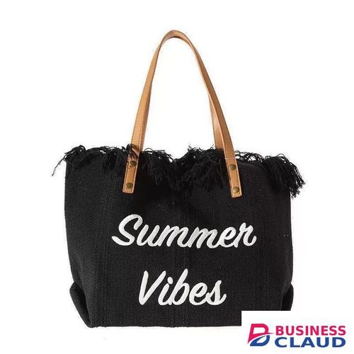 Black Large Capacity Tote Bag/Summer Vibes Bag