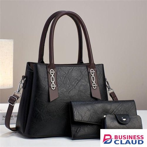 Leather In Style Ladies Chain Deco Shoulder Handle Women Genuine Leather 3 In 1
