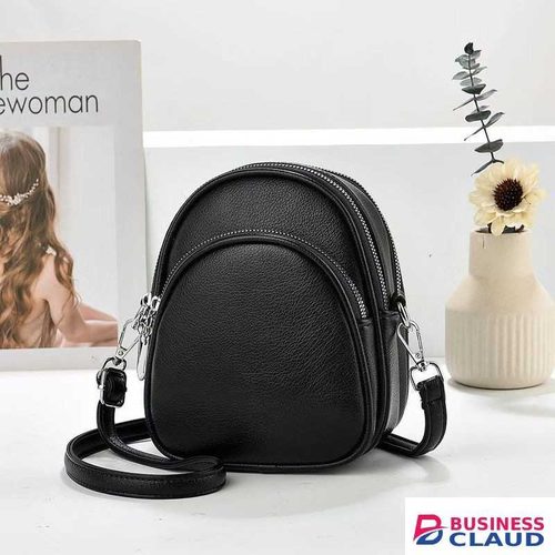 classic ladies shoulder and cross-body black bag