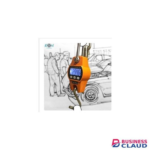 300 KG Orange Digital Hanging Digital Weigh Scale with Accurate Sensors, Handheld 300Kg Mini Crane Scale with Hooks for Meat Butchery Farm Hunting