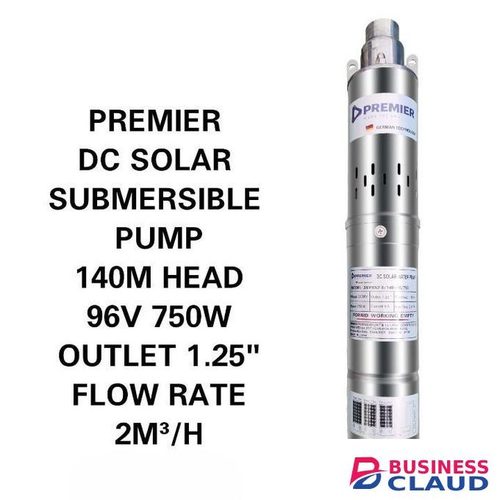 Premier 750W Solar Water Pump – DC Deep Submersible, 2000L/hr Farm Use
