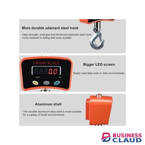 500 KGs Digital Hanging Scale Industrial Crane Scale With Precision Sensor Suitable For Farm Weighing, Outdoor Meat Butchery Scale Travel Luggage Weight Portable Handheld Electronic Scale