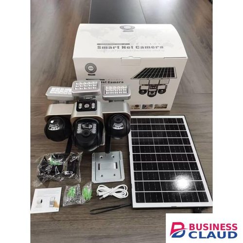 Solar 3 Leds Camera for Farm Home Security Outdoor 2MP HD with 4G and Wifi Human Detection TF Storage with 3 street lights
