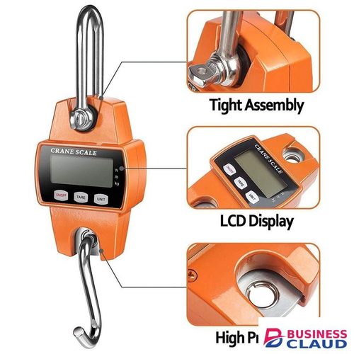 Digital Hanging Scale Mini Crane Scale with LCD Display Industrial Crane Scale Suitable for Fishing, Weigh Luggage, Farm and Factory Scales
