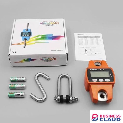 Handheld 300Kg Mini Crane Scale with Hooks for Meat Butchery Farm Hunting Fishing Hunting Fishing Outdoor Portable Weighing Scale