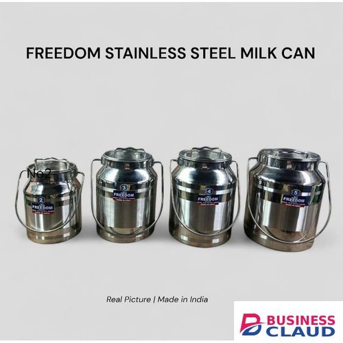 Stainless Steel Milk Can 2 Litres durable and practical container for storing and transporting milk and other liquids resistant to rust, corrosion, and stains, ensuring long-lasting performance. Perfect for home, farm, or small dairy use