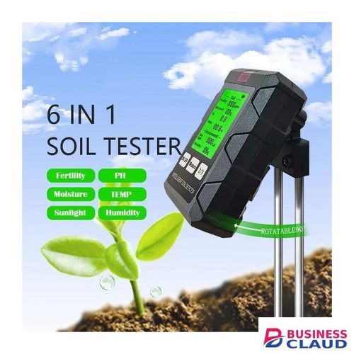 6-in-1 Smart Soil Tester for Fertility, pH, Moisture, Temperature, Sunlight & Humidity – Ideal for Agriculture, Gardening, and Farming