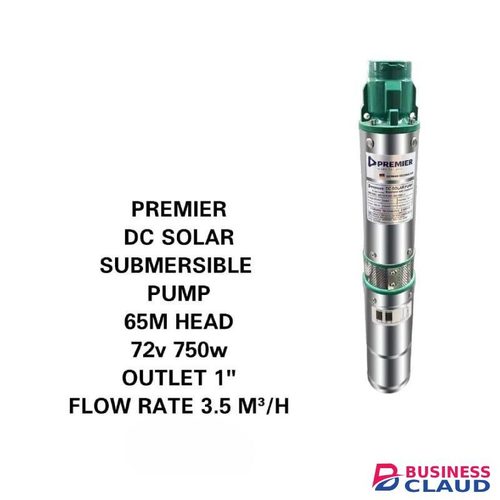 Premier 750W Solar Water Pump – 72V DC Submersible, 3500L/hr for Farms