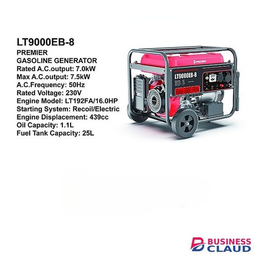 Premier Heavy Duty 7.5KW Petrol Generator Electric Start