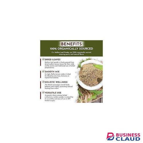 Mullein powder For Mullein leaf extract Offers natural health support For the respiratory system and healthy Mucous membranes, Support your respiratory & Immune system any season with the help of mullein