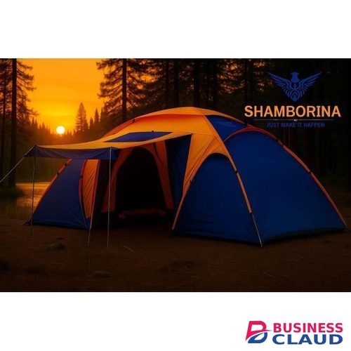 Shamborina Family Camping Tent with 2 Bedroom, 1 Living Area and Awning for 5-8 Persons - 420*210*200 cms