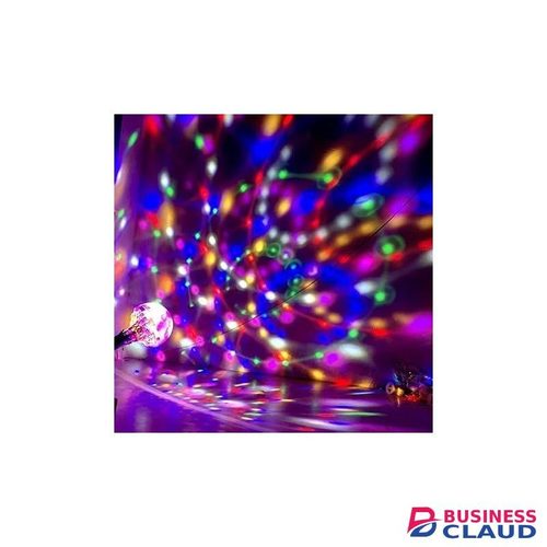 Colourful Rotating Party DJ Disco Ball - LED Crystal Magic Ball Stage Light - E27 Auto-Rotating RGB Projection Bulb - Decorative Strobe Light for Home Parties, Clubs & Birthdays