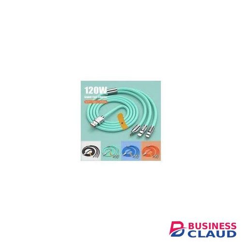 3-in-1 Multi Charging Cable and data transfer – Green