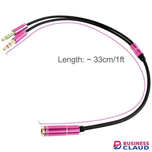 3.5mm Headphone Splitter Adapter for Mic Audio Y Splitter Cable for Microphone