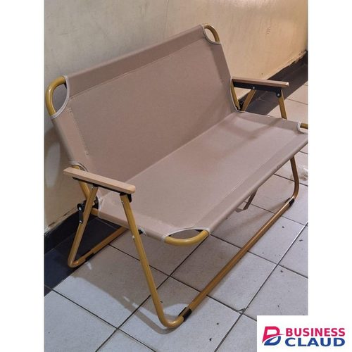 Portable Double Seat Camping Chair With Wood