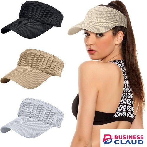 Ladies Knit Sun Visor Cap for Outdoor Wear