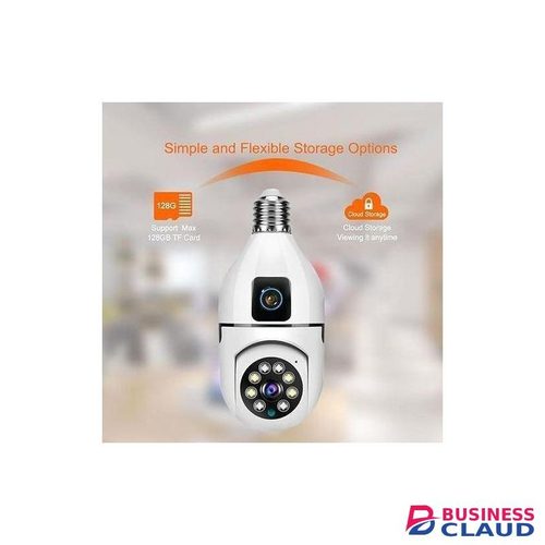 Share this product Dual Lens Wifi Camera Outdoor/Indoor With Bidirectional ce, Intelligent Alarm, Smart Surveillance, Motion And Human Detection Camera Bulb