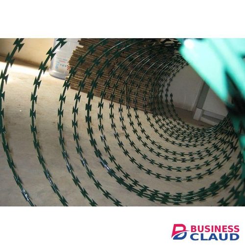 Green Galvanized Razor Wire Concertina Wire 450mm