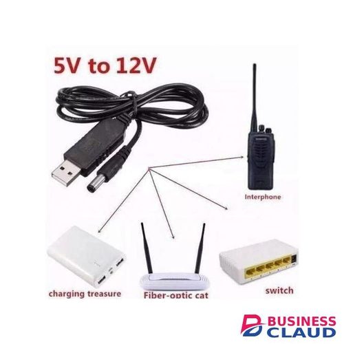 USB Boost Cable 5V to 12V 1m Converter for Router/Modem/WiFi