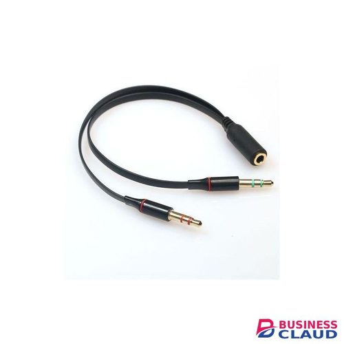 Y-Splitter 1 Female to 2 Male 3.5mm Mic Stereo Audio Adapter Audio Cable For PC