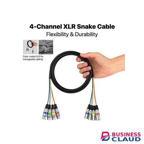 EBXYA 25ft Heavy Duty XLR Cable for Church & Events - 2-Layer Shielded with Gold Connectors (4 Colors) - Low Noise Microphone Wire