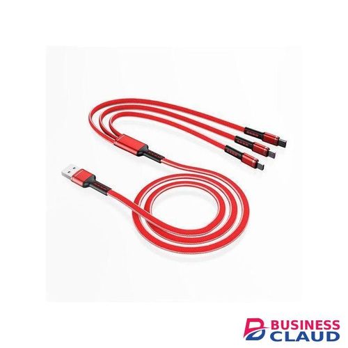66W 6A 3-in-1 Fast Charging Data Cable – Nylon Braided Lightning, Type-C & Micro USB for Samsung, Tecno, Infinix, Xiaomi & iPhone