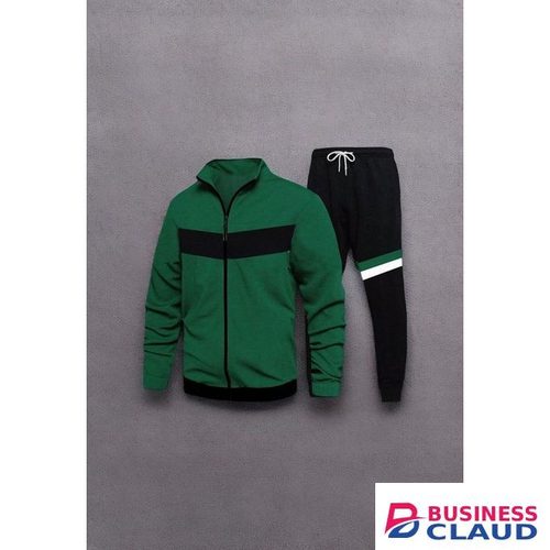 Casual 2 pc track suit black stripe